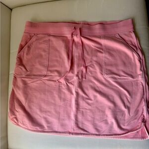 T by Talbots Pink Distressed Skirt XL Cotton Stretch Drawstring Waist Pockets
